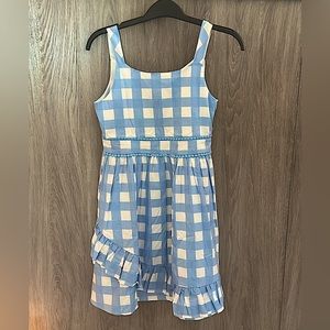 Girls Checkered Dress (Blue/White) 12 Girls